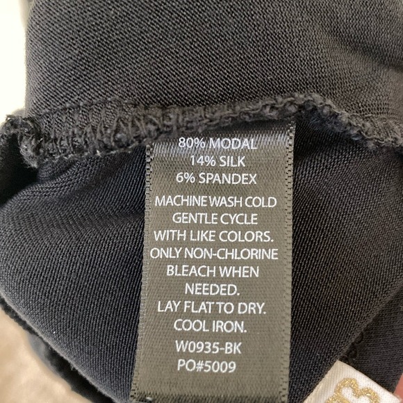 Betabrand Womens Summer Nights Black‎ Tunic Dress Size L Knit Modal Silk Casual - Picture 7 of 11